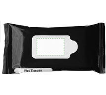 Plastic zak met 10 vochtige doekjes